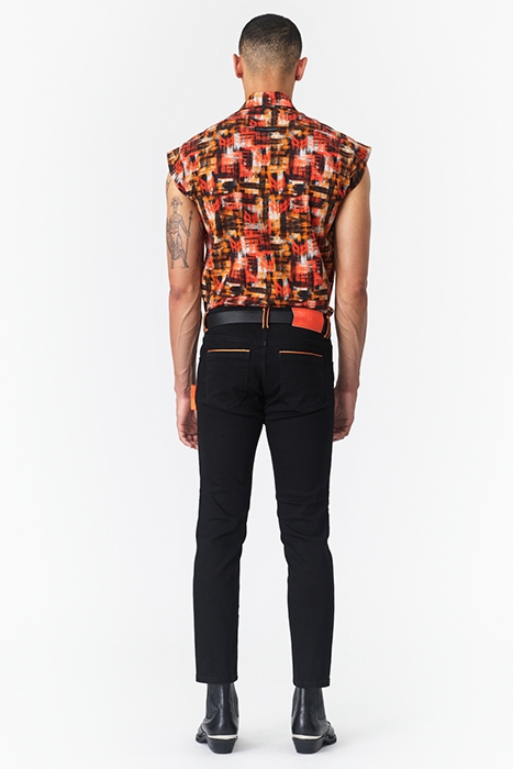 PRINTED SLEEVELESS SHIRT CHECK PRINT 2
