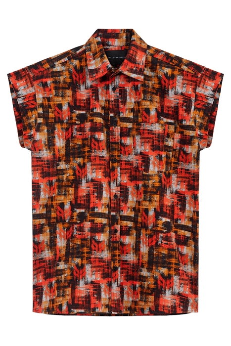 PRINTED SLEEVELESS SHIRT CHECK PRINT 4