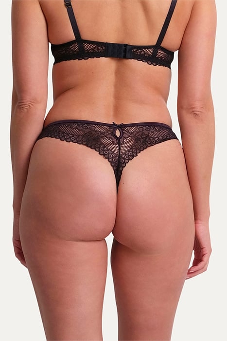 CO BO. THONG SATIN LACE FATAL VIOLET 3