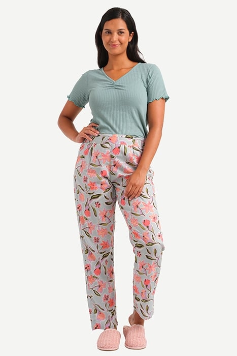 NW BO. TROUSERS MADDY PAINTED FLOWER PINK FLOWER 2