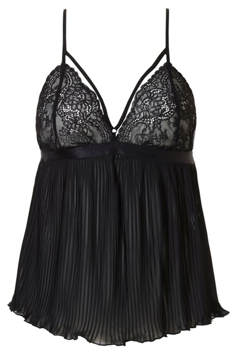 NW TOP CAMISOLE BEAU PLISEE BLACK 1