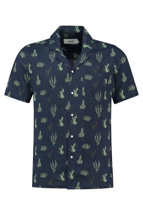 SHORTSLEEVE SHIRT CACTI DARK NAVY 1