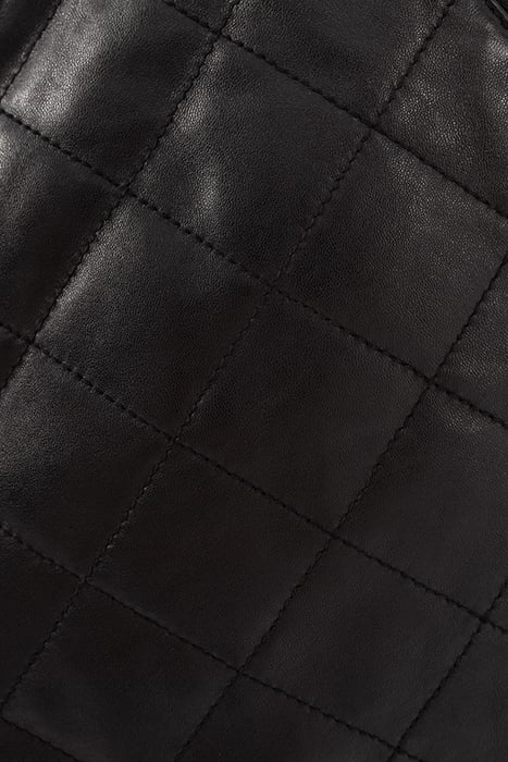 BLACK QUILTED LEATHER SHORT SHORTS 4