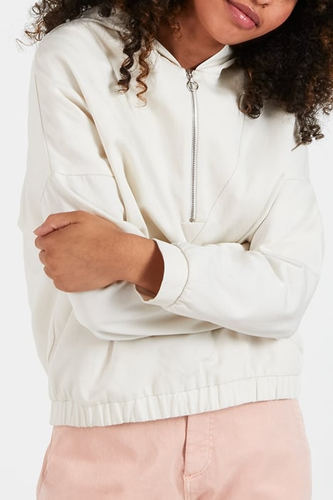 OFF-WHITE HOODED ZIPPED BLOUSE 1