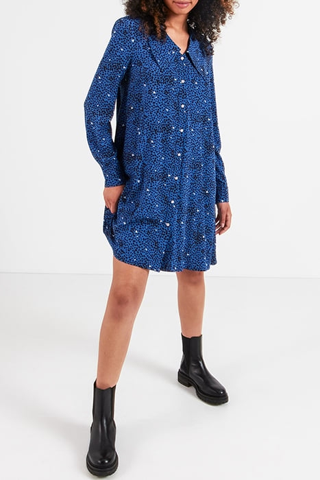 ELECTRIC BLUE ANIMAL PRINT SHIRT DRESS 3