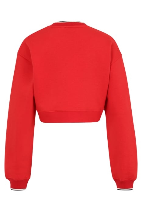 HABY CROPPED CREW SWEAT TRUE RED 2
