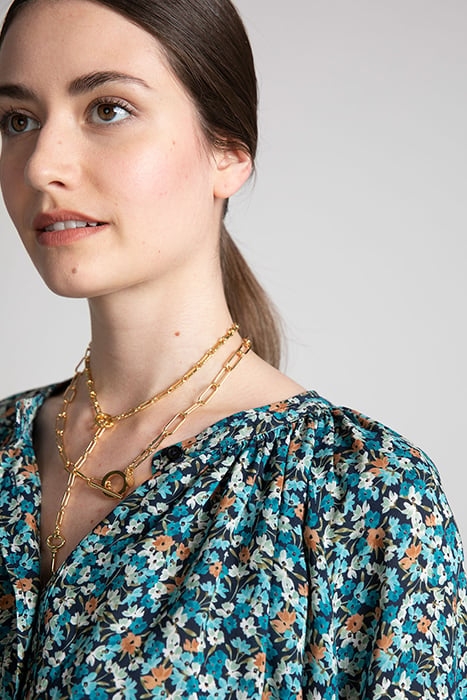 FROUNCED COLLAR LS SHIRT GREEN 3