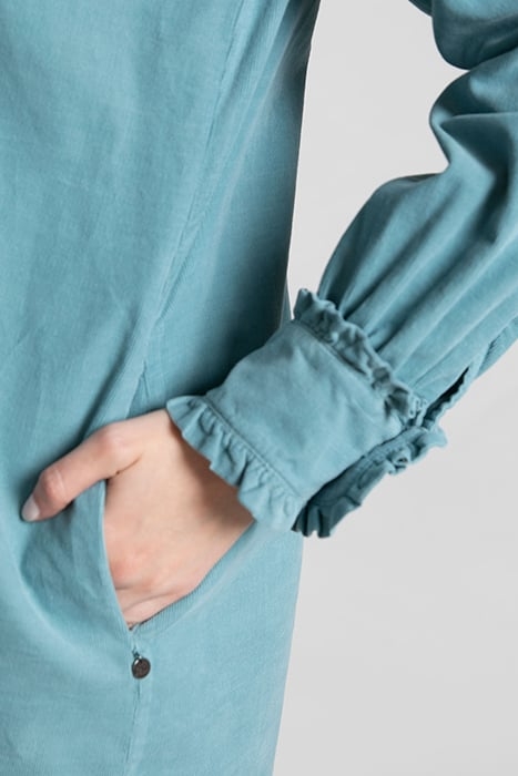 SHORT DRESS FANCY COL & CUFF BLUE 5