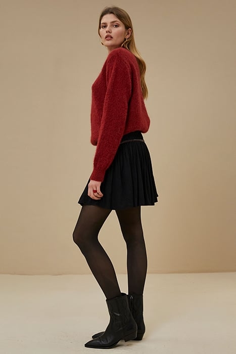 IRIS EMBROIDERY SKIRT JET BLACK 4