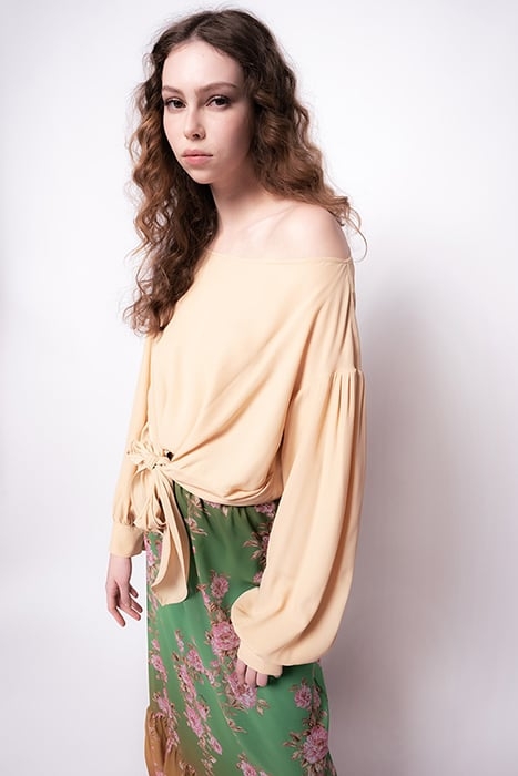 BOVOLONE BLUSA CREPE DE CHINE MATT ALMOND 4