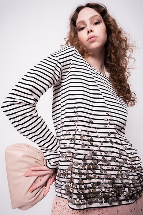 MELEGNANO MARINIERE JERSONE RI ECRU/NAVY 3