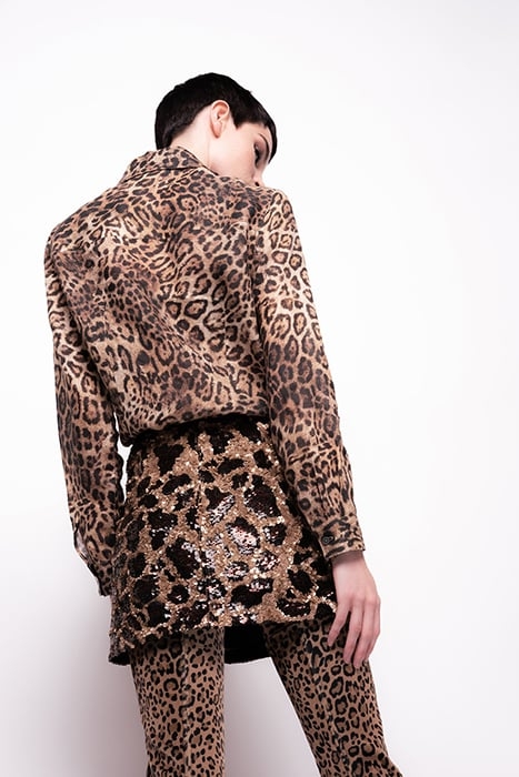 GRASPO GONNA PAILLETTES MACULA MULTI BEIGE/BLACK 2