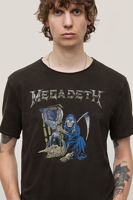 SS RAW EDGE TEE VINTAGE WASH - MEGADETH HOURGLASS BLACK 5