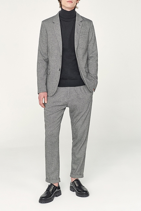 CHARCOAL SEMI-PLAIN TWEED SUIT JACKET 3