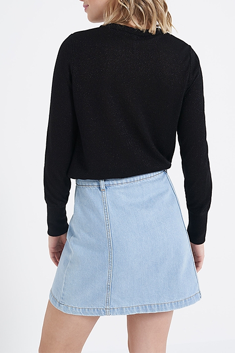 SEQUINED KNITTED JUMPER WITH EMBROIDERED MESSAGE I.CODE BLAC 2