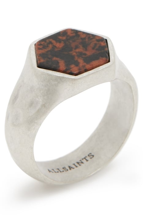 HELI STONE HEX RING MAHOGNY 3