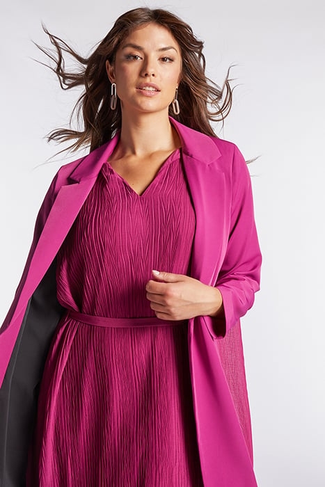 LONG DUAL-FABRIC JACKET ROSE 5