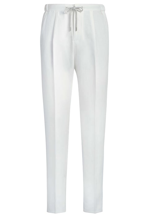 OFF WHITE HERRINGBONE DRAWSTRING AMES TROUSERS 8