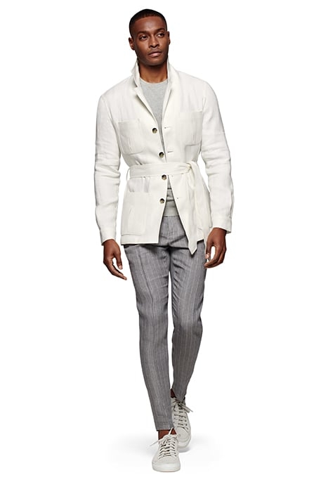 OFF WHITE BELTED SAFARI JACKET 4