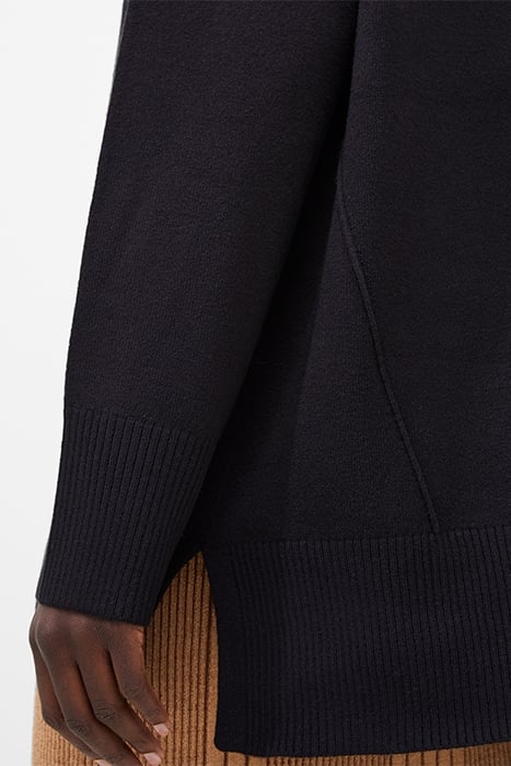 BABYSOFT RIBBED COWL NK JUMPER BLACK 6