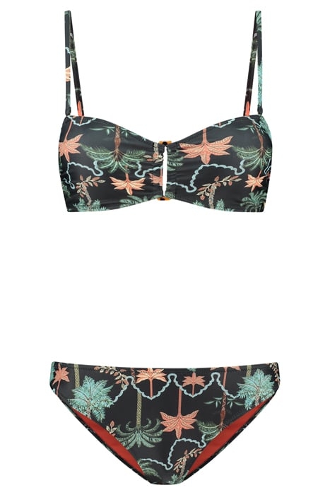 ZOE BIKINI SET JAIPUR PALM BLACK BLACK 4