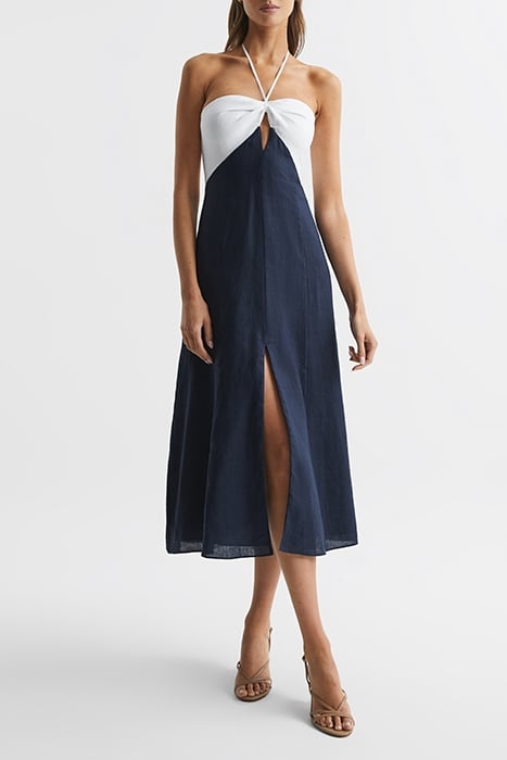 SIAN DRESS NAVY/WHITE 3