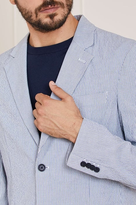 GRANT PATCH PKTS BLUE AND WHITE BLAZER 4
