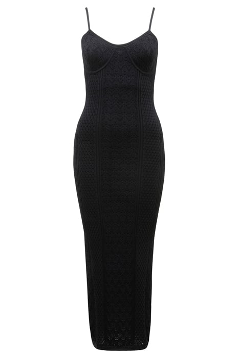 CHARLIE CORSET KNIT DRESS BLACK 5
