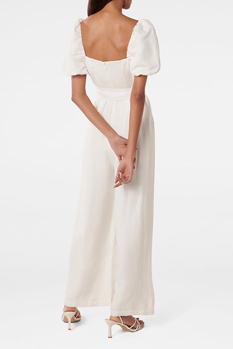 HAVEN PETITE LINEN JUMPSUIT PORCELAIN 2