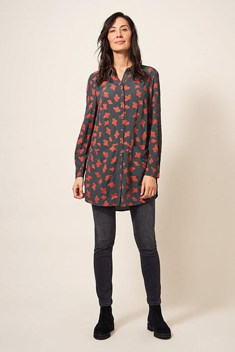 GEORGIE TUNIC GREY MULTI 1