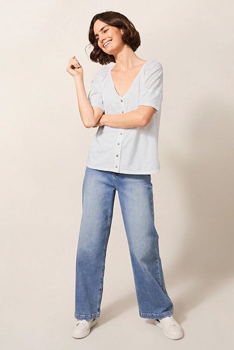 BRODERIE MIX TWO WAY TOP BRILLIANT WHITE 1