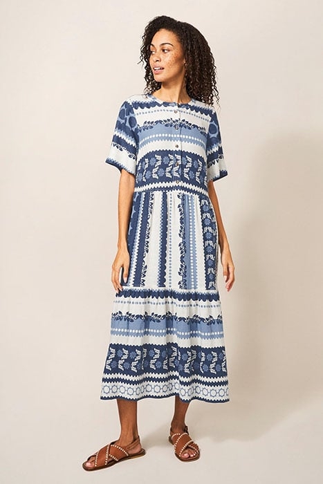PIP MIDI DRESS BLUE MULTI 1