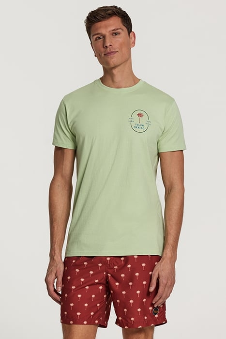 MEN TEE TULUM PALM FADED MINT GREEN 1