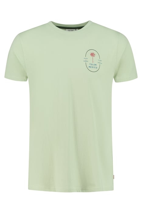 MEN TEE TULUM PALM FADED MINT GREEN 7