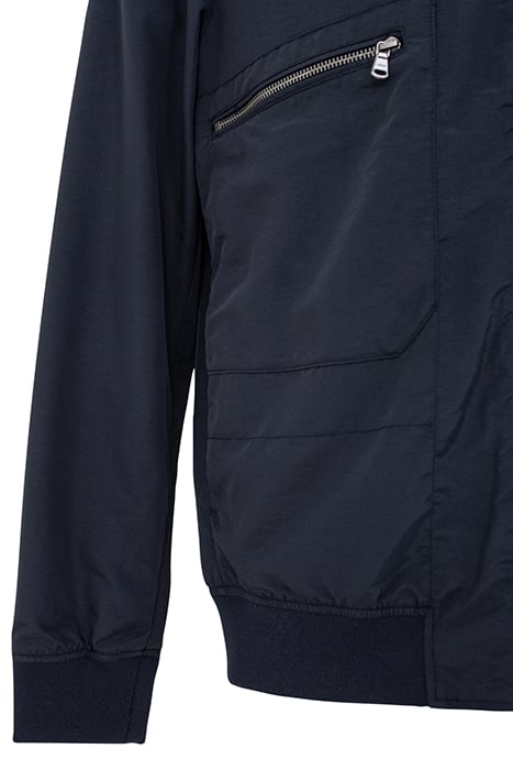 NAVY NYLON BOMBER JACKET 7