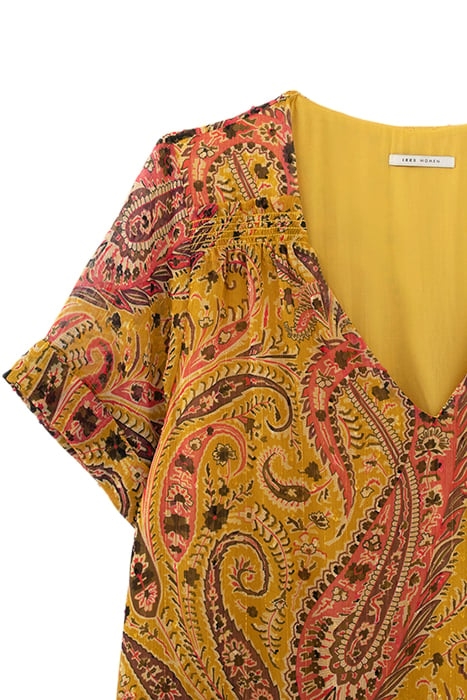 YELLOW PAISLEY SUMMER PRINT DRESS 2
