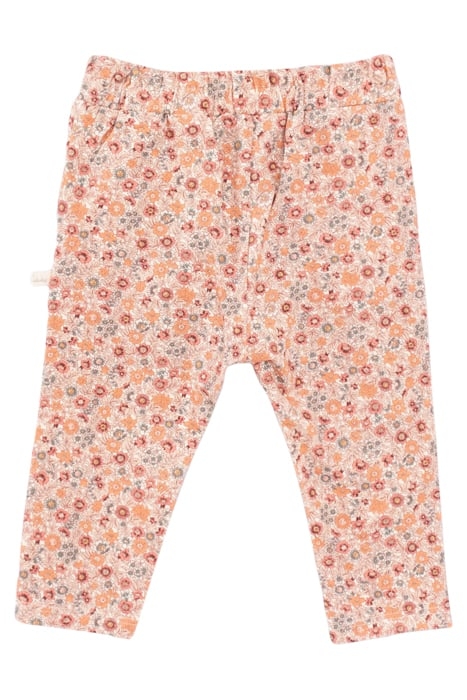 BABY GIRLS’ PEACH MICRO-FLOWER PRINT TROUSERS 2