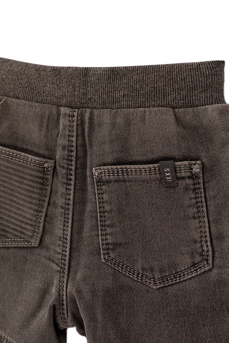 BABY BOYS’ GREY DENIM ELASTICATED WAIST BERMUDA SHORTS 4