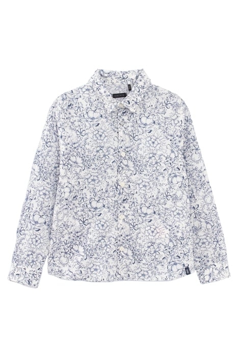 BOYS’ WHITE FLOWERY LIBERTY FABRIC MINI ME SHIRT 1