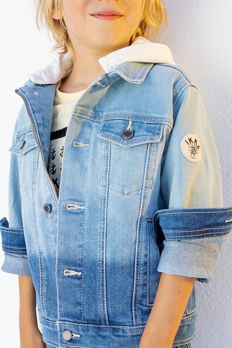BLUE DENIM JACKET WITH DETACHABLE HOOD 4
