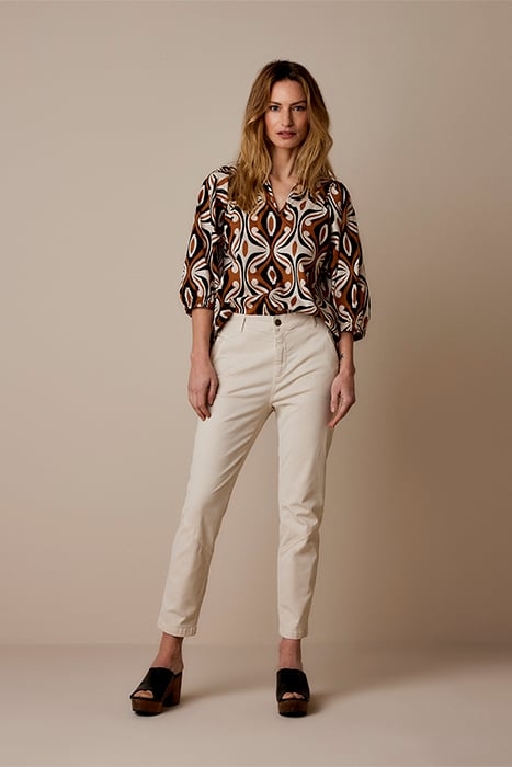 STRAIGHT PANT ROUGH TWILL IVORY 2