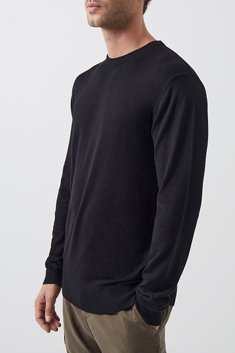 CREW NECK KNIT JUMPER BLACK 4