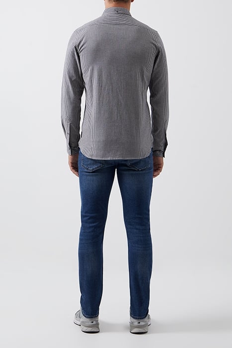 GINGHAM LONG SLEEVE SHIRT DARK NAVY/ECRU GINGH 2