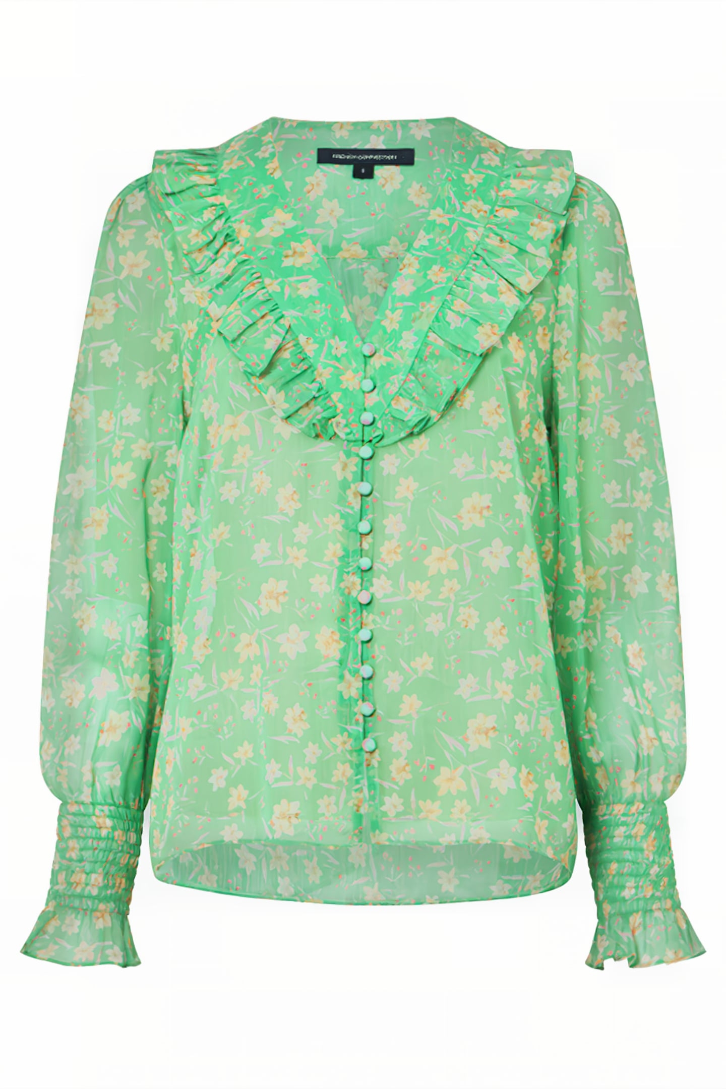 CAMILLE RECYCLED HALLIE CRINKLE TOP POISE GREEN 4