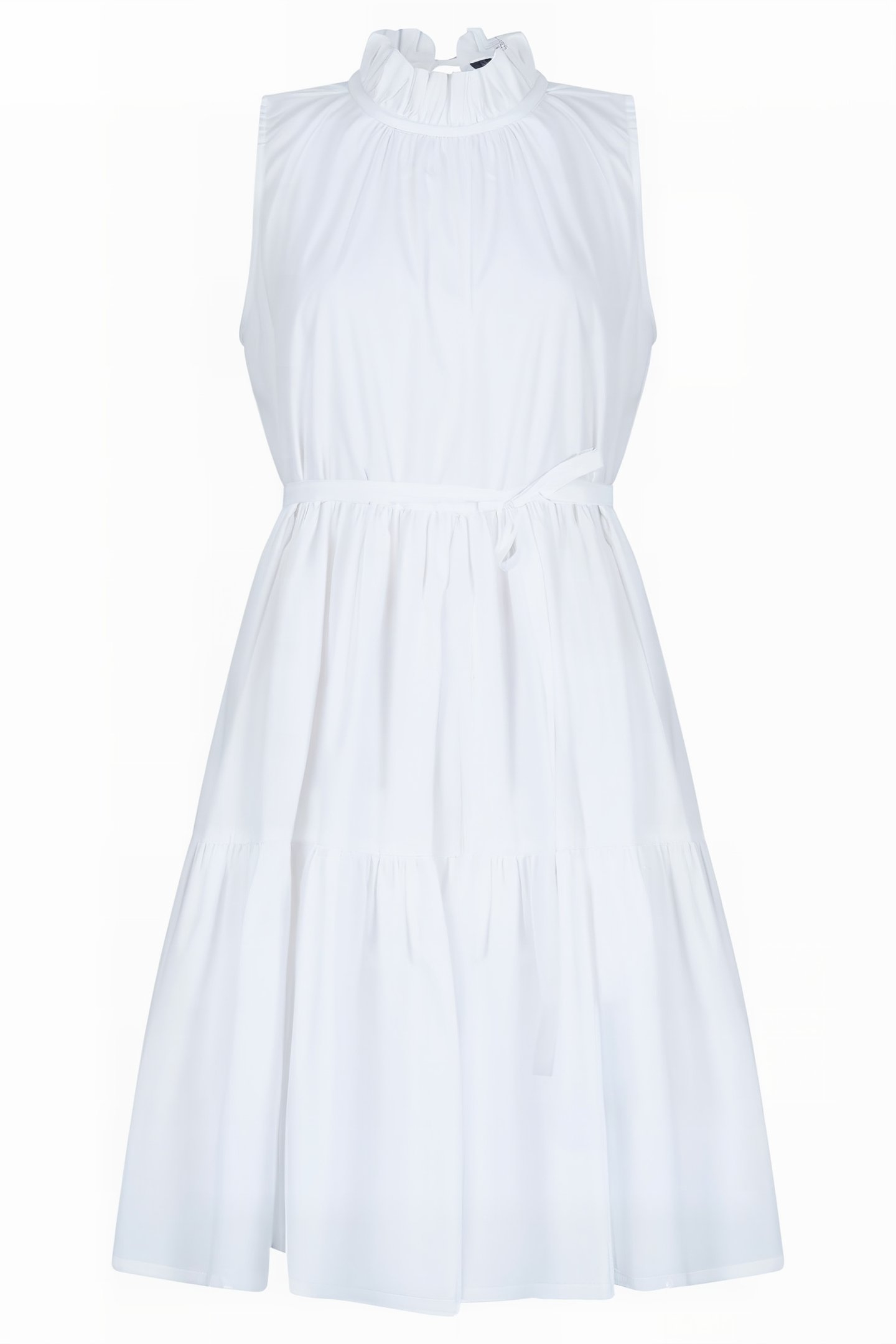 RHODES CONSCIOUS POPLIN SLEEVELESS DRESS LINEN WHITE 3