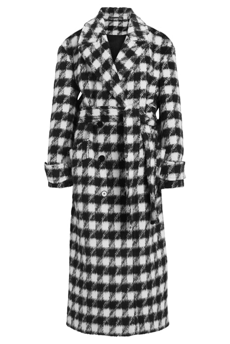 HAITHE CHECK COAT BLACK/WHITE 4