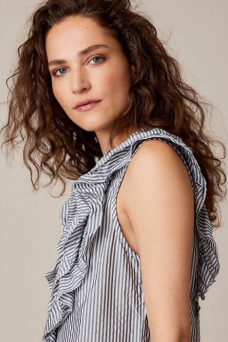 BLOUSE SLEEVELESS STRIPE DARK STEEL 7