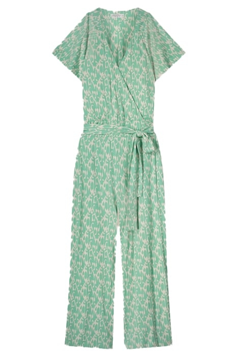 JUMPSUIT TWO TONE PRINT ON VISCOSE EA SOFT EMERALD 3