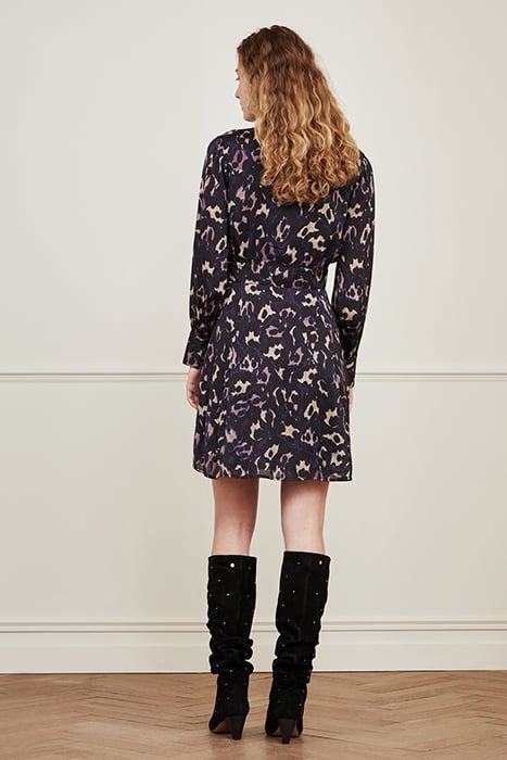 LYNN SHORT INDI DRESS BLACK/CLASSY CAMEL 2