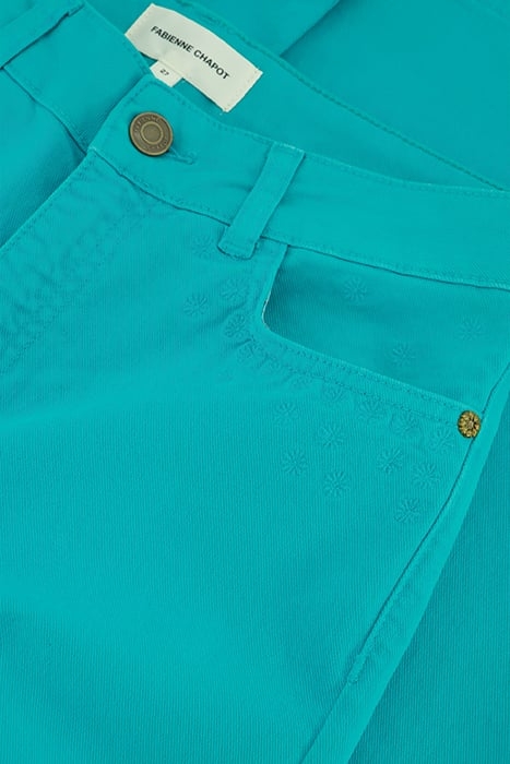 EVA WIDE LEG TROUSERS TYROL TURQUOISE 6